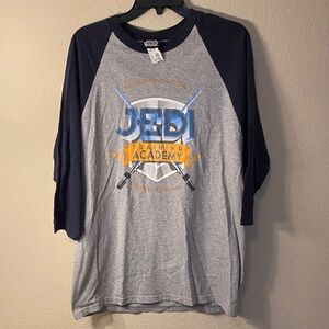 Star Wars Jedi Training Academy Gray and Navy Shirt